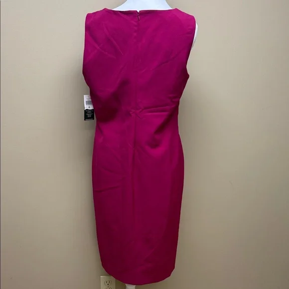NWT Ralph Lauren Magenta Sleeveless Midi‎ Dress - Picture 7 of 9